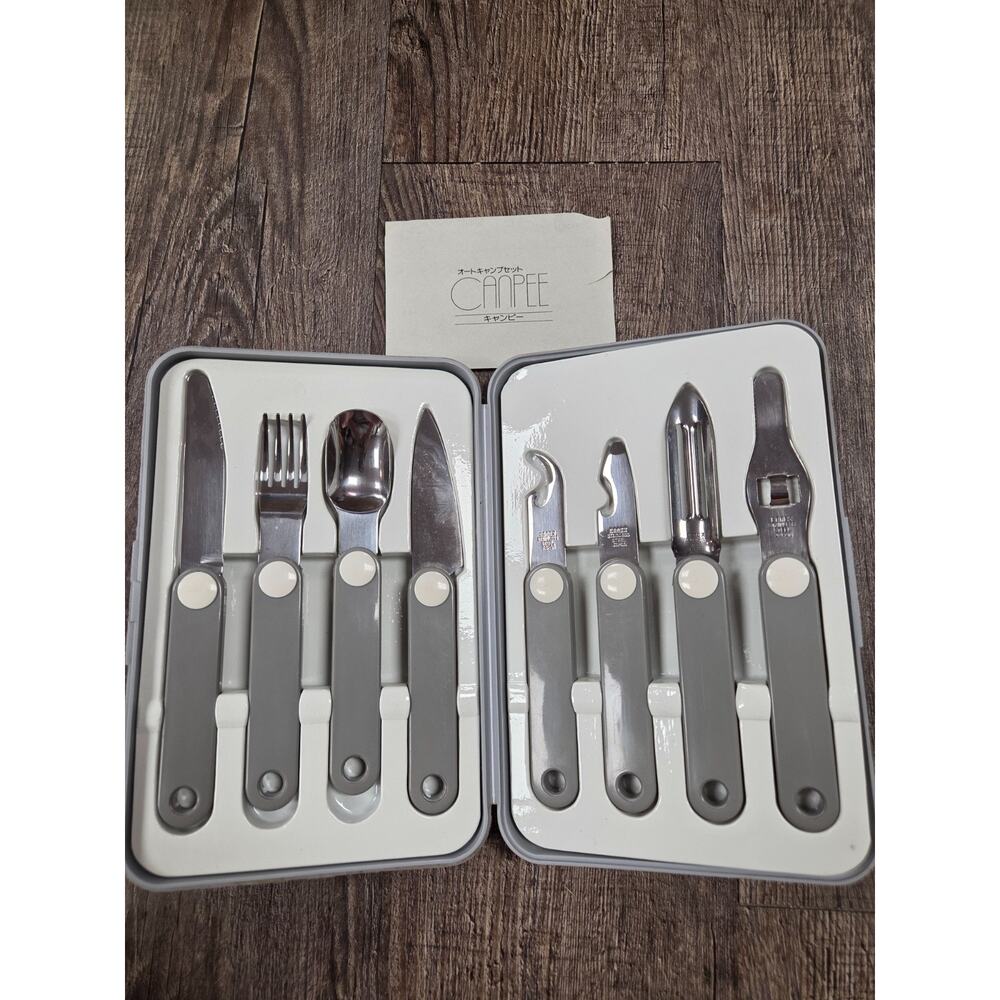 Kanex Canpee Seki-Japan Travel Utensils Set of 8 Brand New in Hard Case